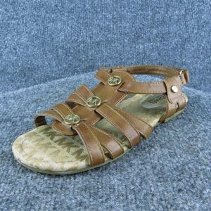 Michael Kors Youth Girls Gladiator Shoes Brown Synthetic Hook & Loop Size 2 Med‎